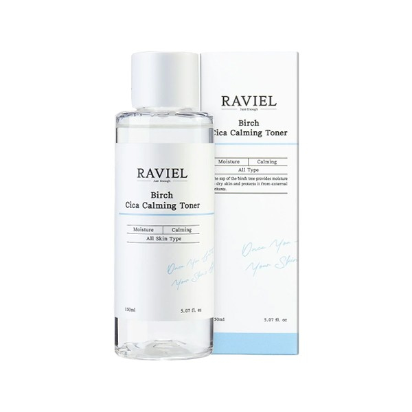 Nước hoa hồng làm dịu khẩn cấp da kích ứng, mẩn đỏ Raviel Birch Cica Calming Toner 150 ml