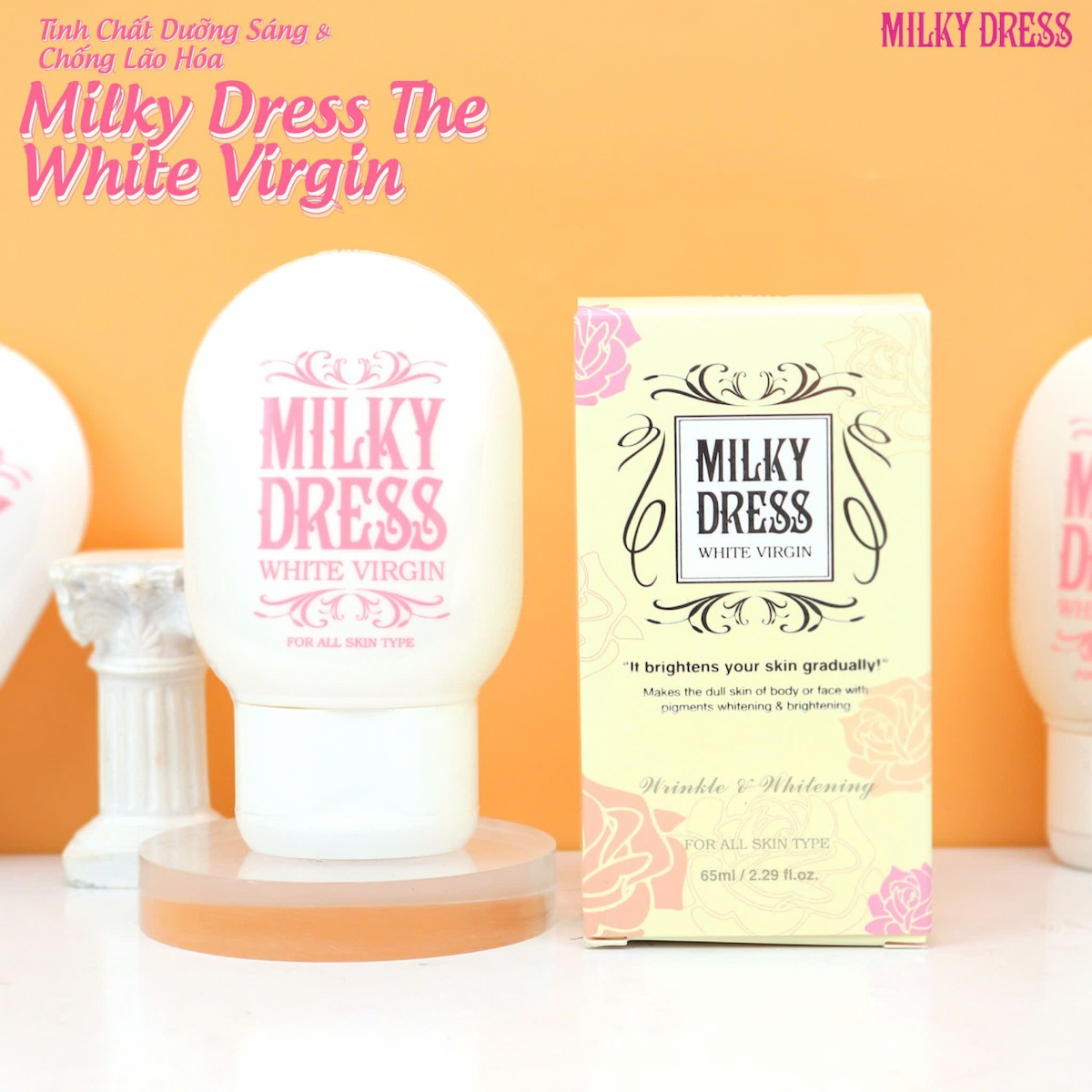 Tinh Chất Dưỡng Trắng Và Chống Lão Hóa Milky Dress The White Virgin 65g