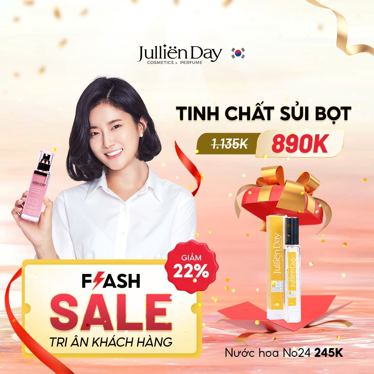 Mua 1 tặng 1 : Tặng nước hoa No24 khi mua tinh chất siêu phục hồi "6 in 1"