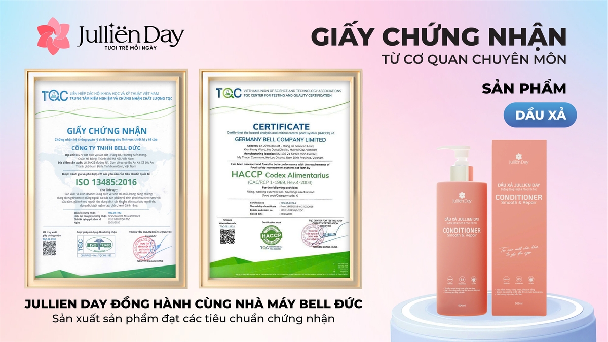 Dầu xả dưỡng bóng mượt và phục hồi tóc Jullien Day Conditioner smooth & Repair 500ml
