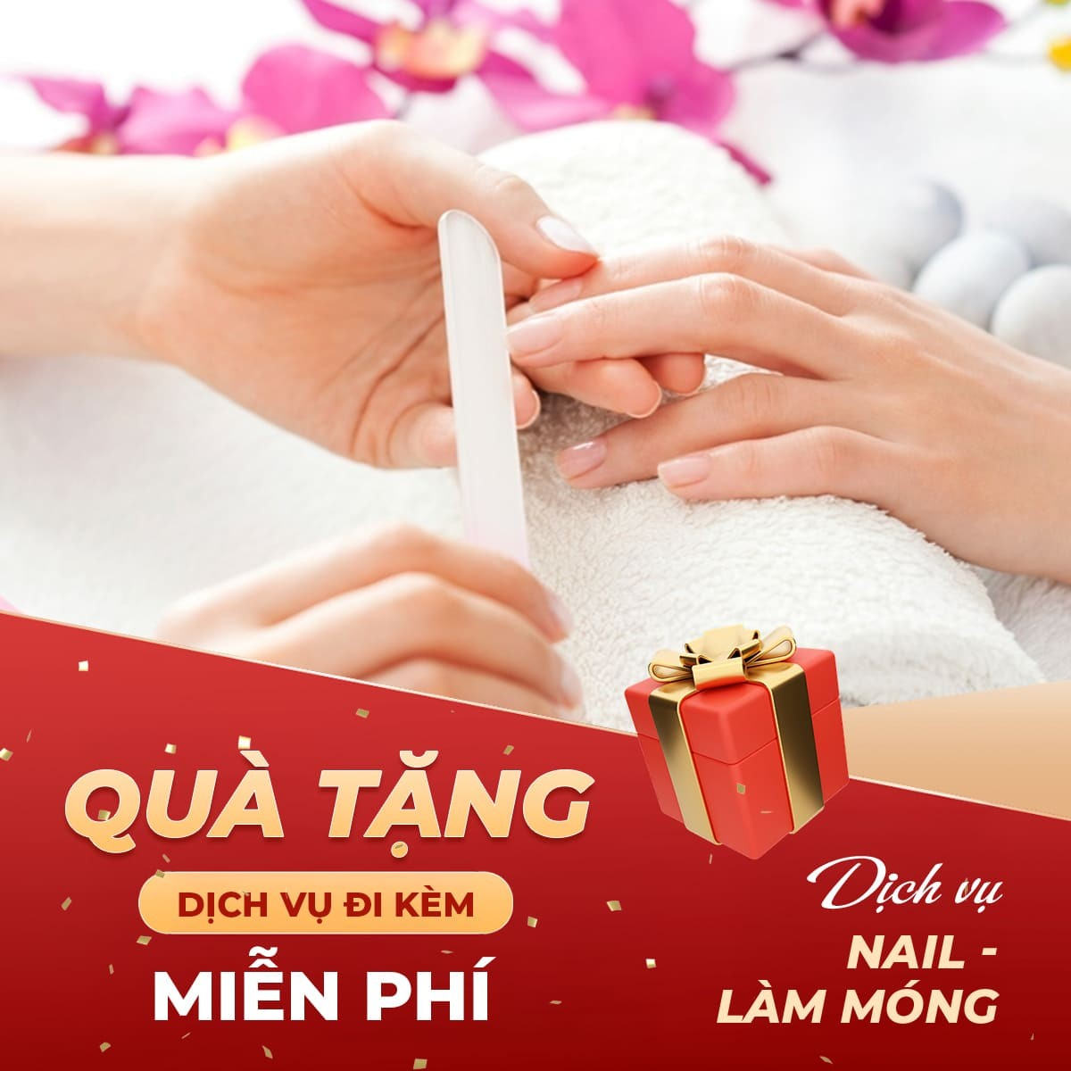 Tặng 1 dịch vụ khi sử dụng dịch vụ chăm sóc móng tay chuyên sâu