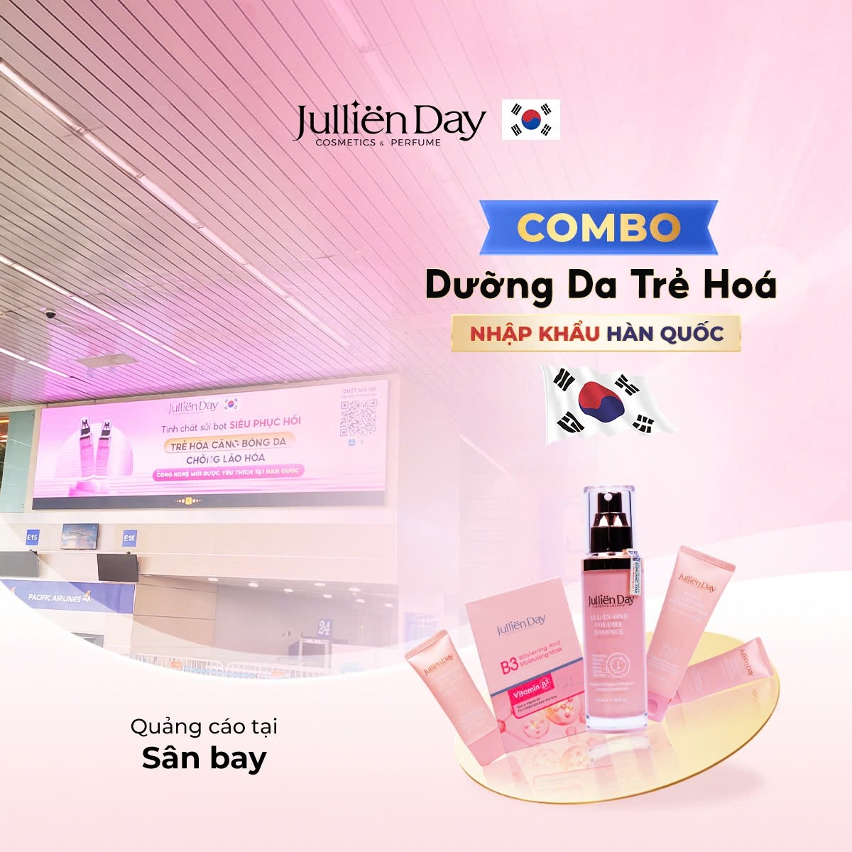 Bộ 5 sản phẩm Jullien Day dưỡng da sáng khỏe mịn màng chuẩn Hàn
