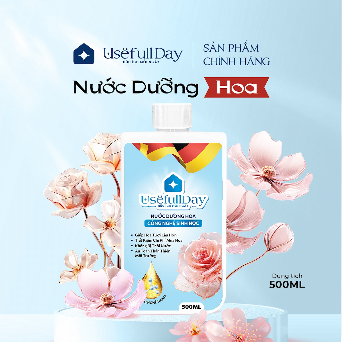 Nước dưỡng hoa công nghệ sinh học Usefull Day 500ml