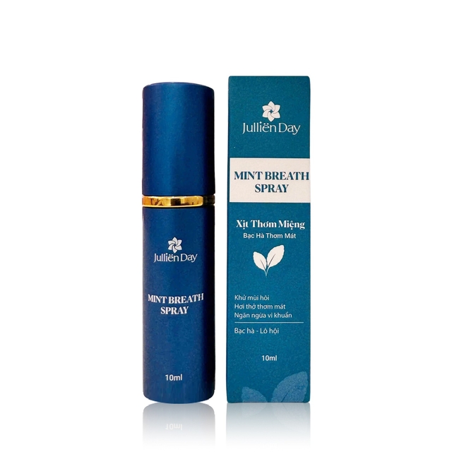 Xịt thơm miệng Jullien Day Mint Breath Spray -  Vị Bạc Hà 10ml