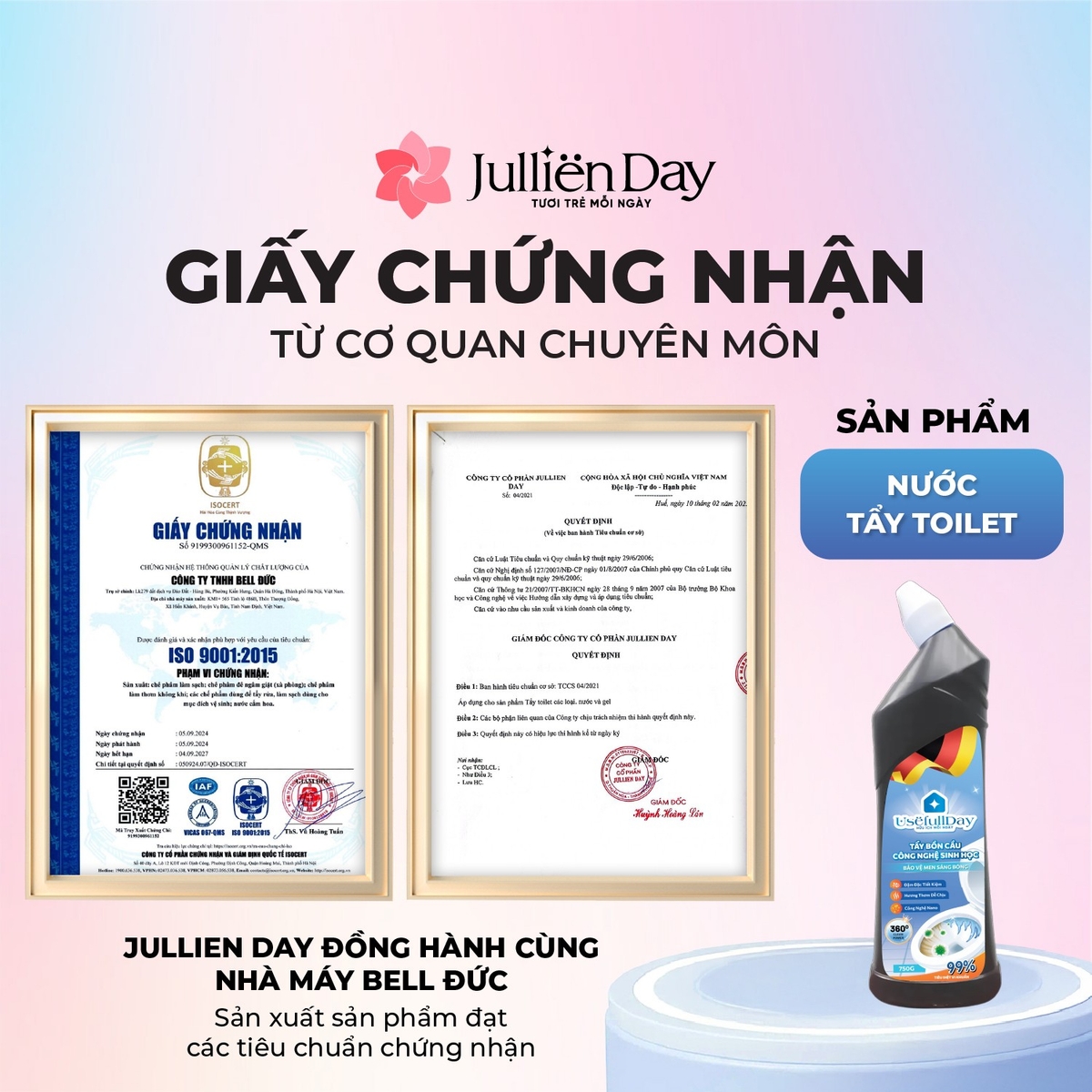 Tẩy bồn cầu công nghệ sinh học Usefull Day (750ml)