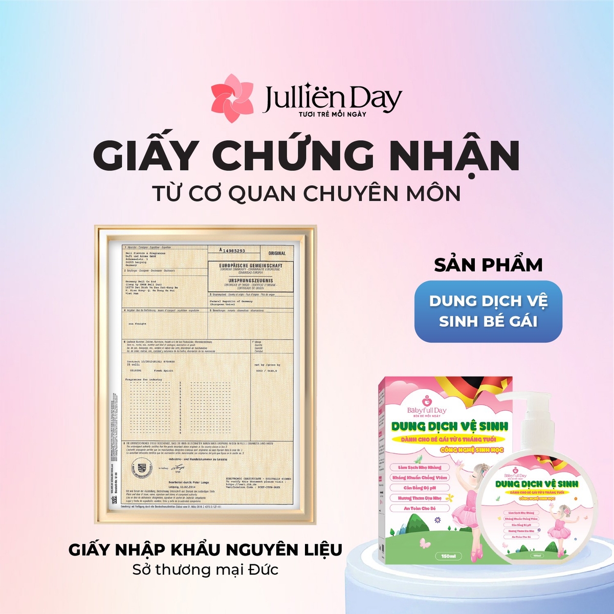 Dung dịch vệ sinh cho bé gái Babyfull Day 300ml