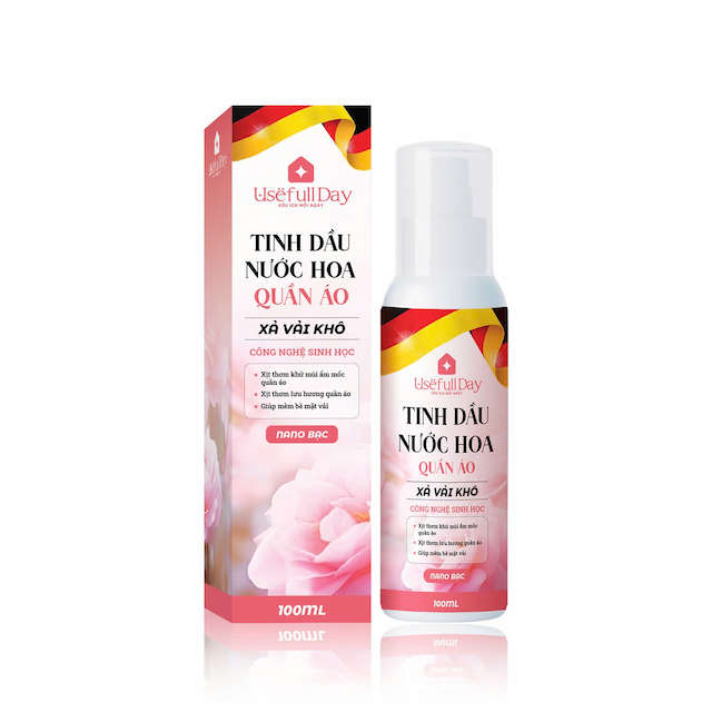 Tinh dầu nước hoa quần áo (xả vải khô) công nghệ sinh học Nano Bạc Usefull Day 100ml