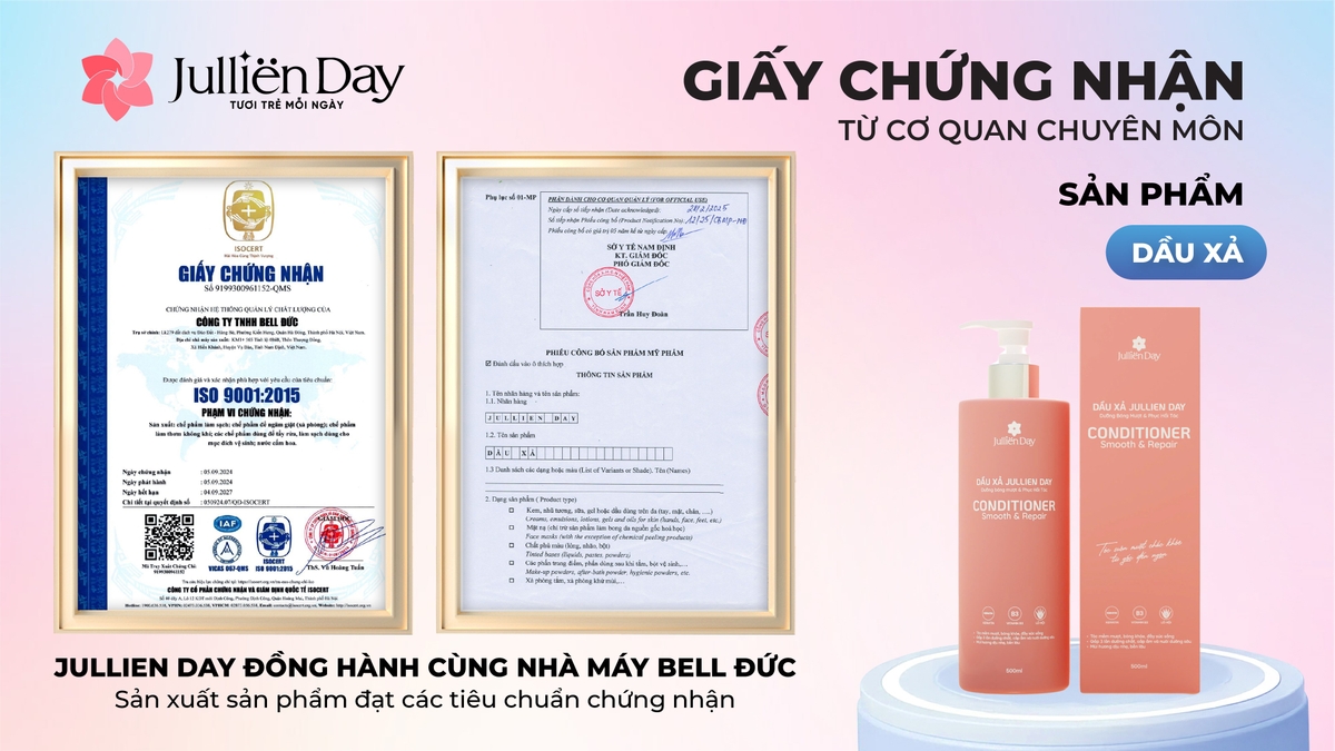 Dầu xả dưỡng bóng mượt và phục hồi tóc Jullien Day Conditioner smooth & Repair 500ml