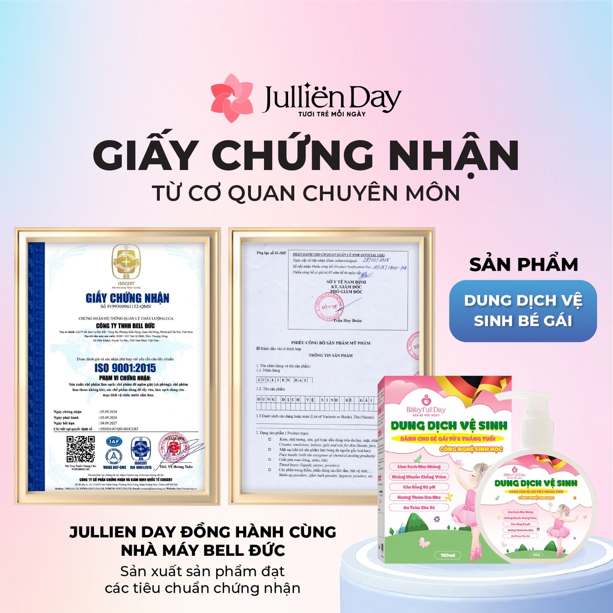 Dung dịch vệ sinh cho bé gái Babyfull Day 300ml