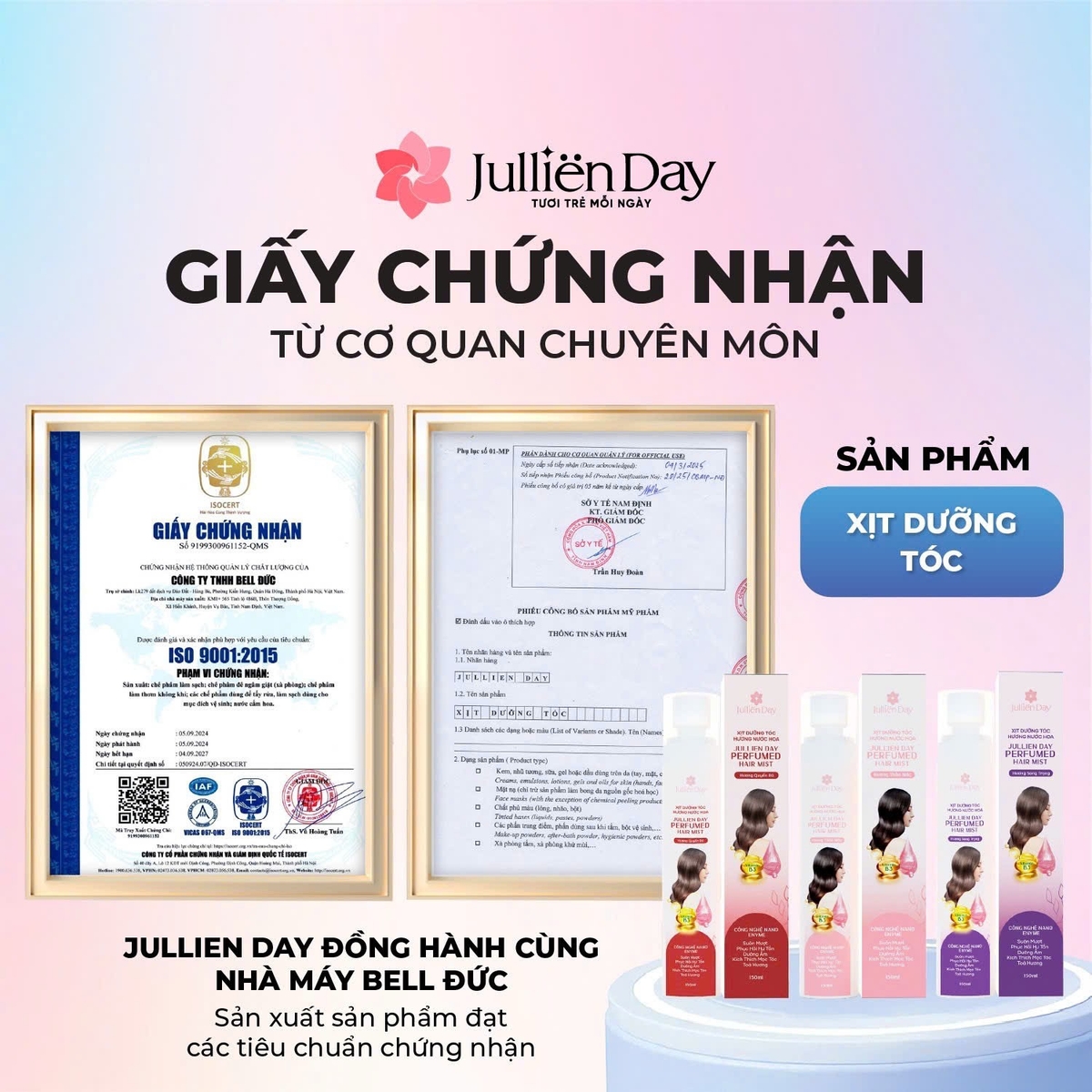 Flash sale: Tặng Dung dịch vệ sinh phụ nữ dạng bọt 150ml khi mua Xịt dưỡng tóc hương nước hoa sang trọng 150ml