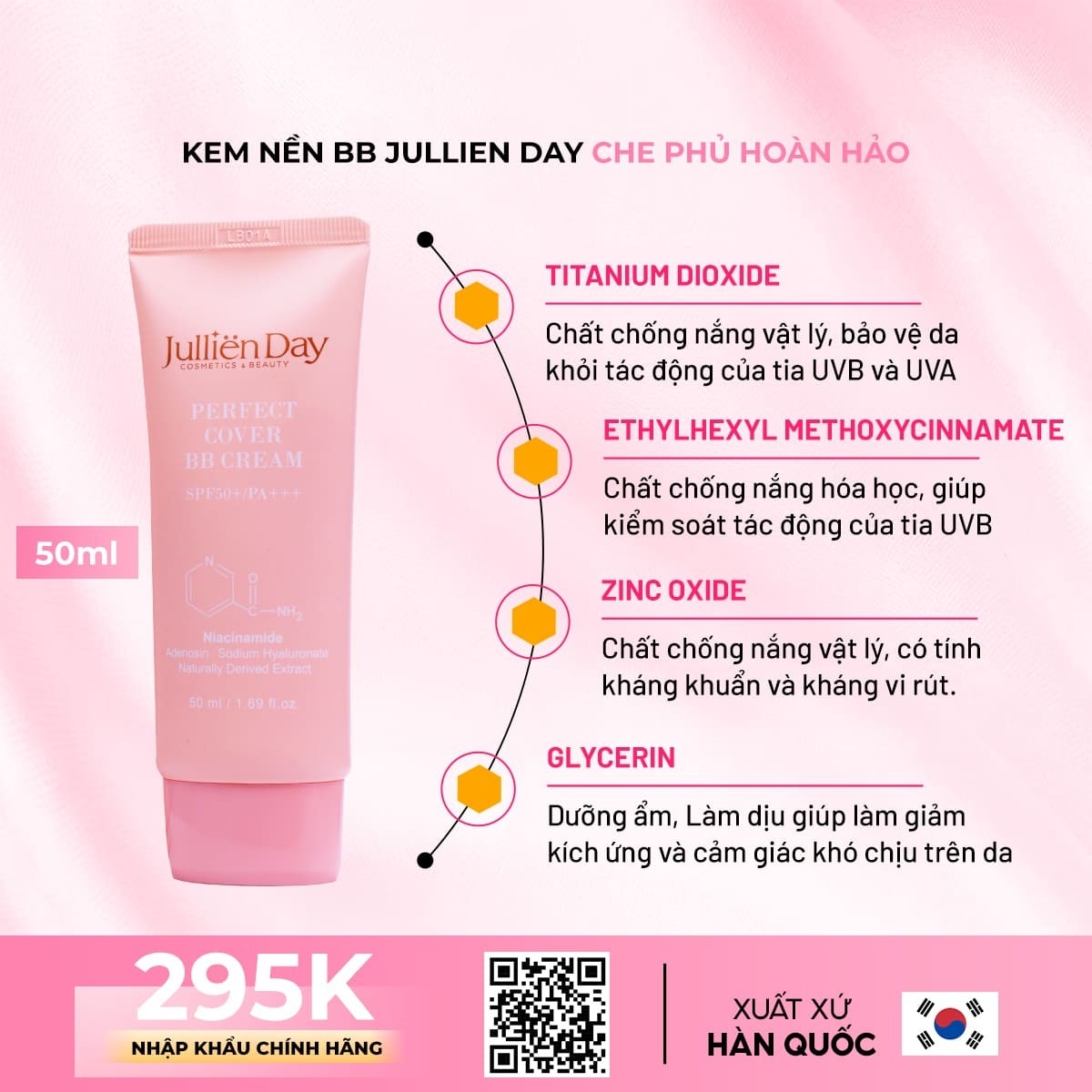 Kem nền BB che phủ hoàn hảo Jullien Day 50ml