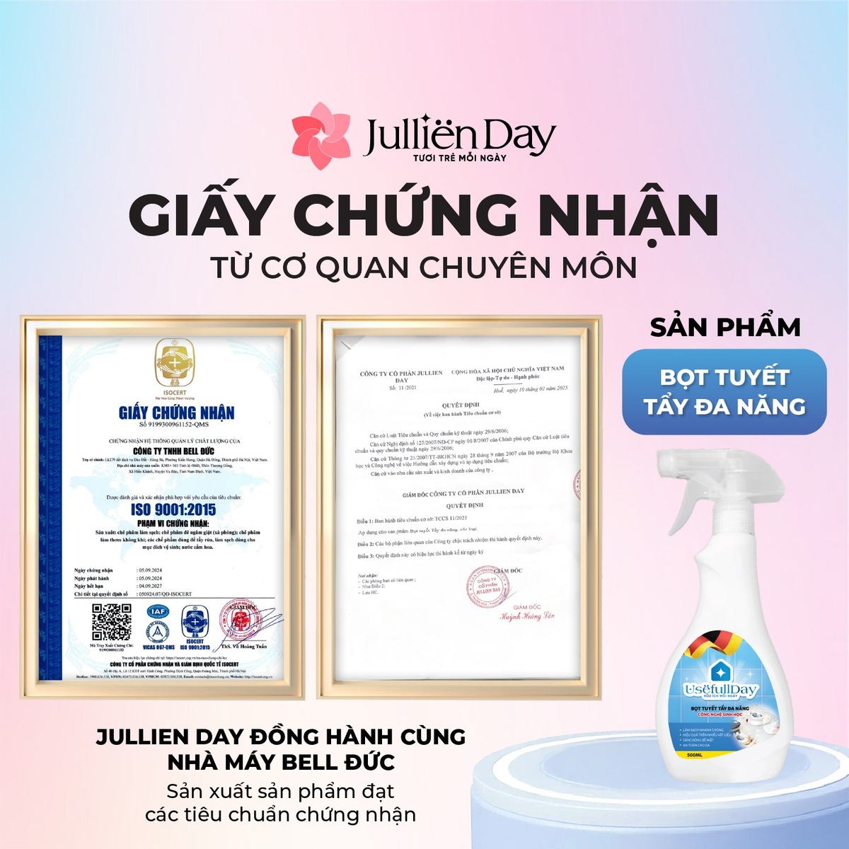 Bọt tuyết tẩy đa năng công nghệ sinh học Usefull Day 500ml