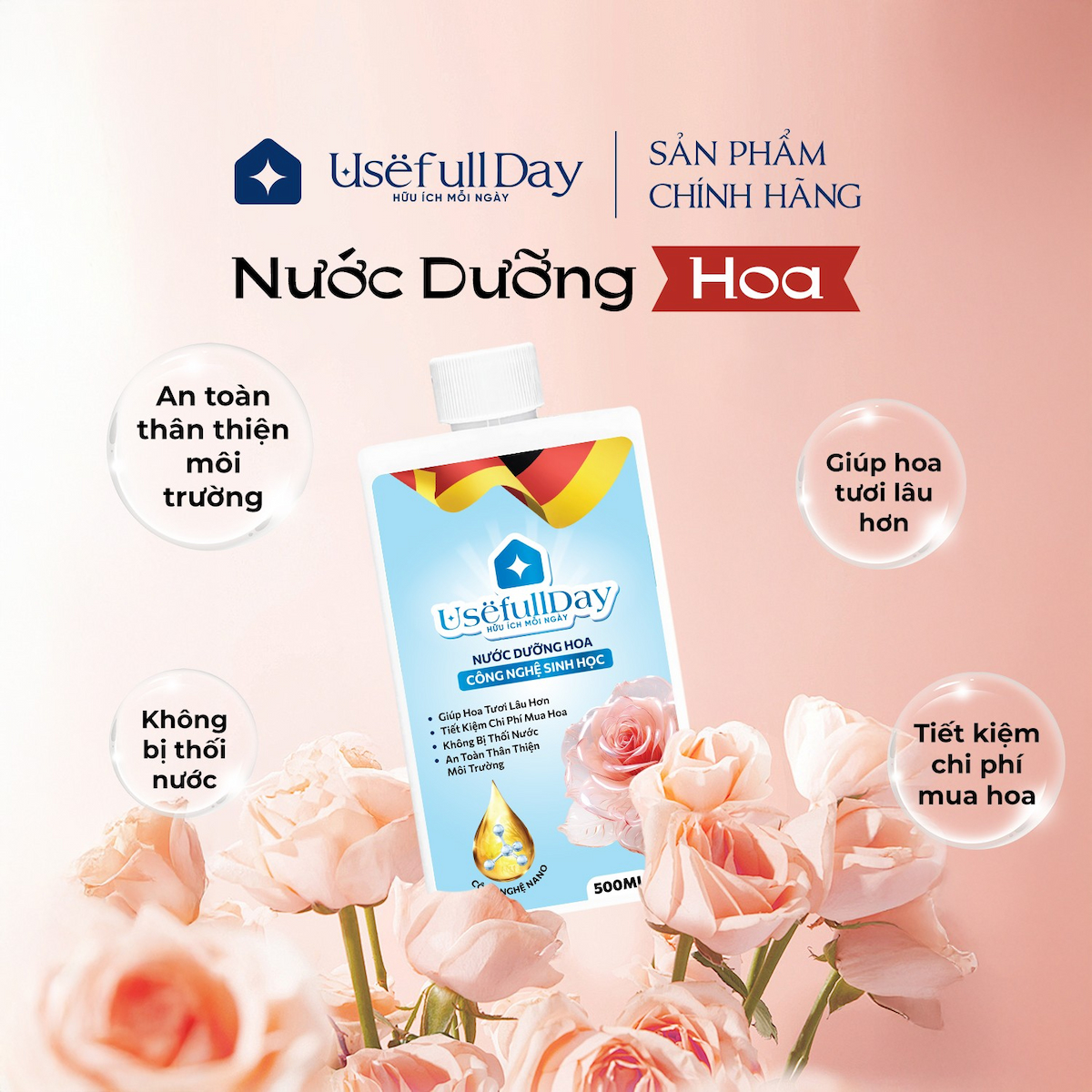 Nước dưỡng hoa công nghệ sinh học Usefull Day 500ml