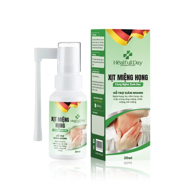 Xịt miệng họng công nghệ sinh học Healfull Day 20ml