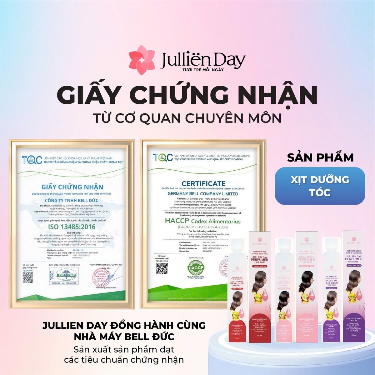 Flash sale: Tặng Dung dịch vệ sinh phụ nữ dạng bọt 150ml khi mua Xịt dưỡng tóc hương nước hoa sang trọng 150ml