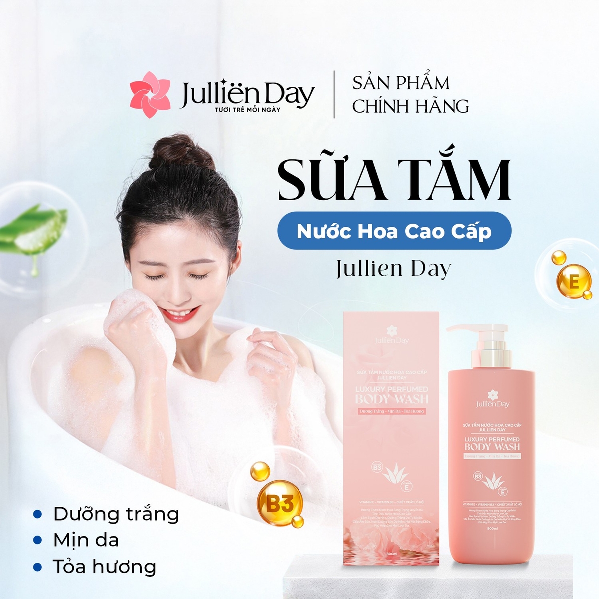 Sữa tắm nước hoa cao cấp Jullien Day 800ml