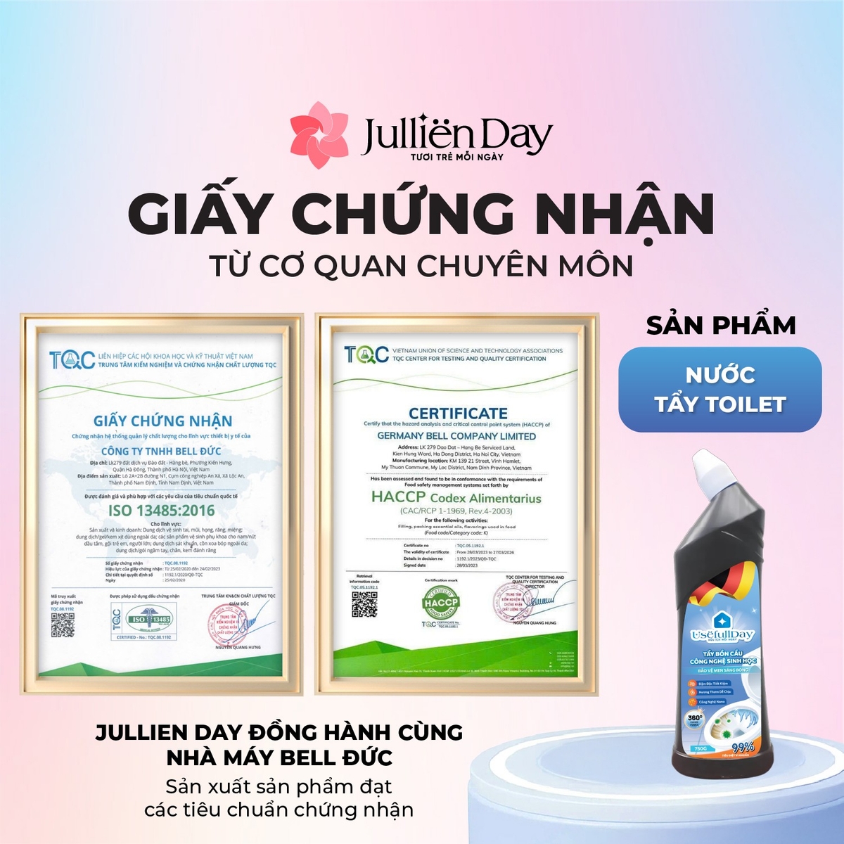 Tẩy bồn cầu công nghệ sinh học Usefull Day (750ml)
