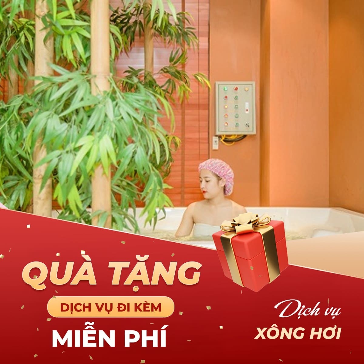 Tặng 1 dịch vụ khi sử dụng dịch vụ xông hơi sục bùn