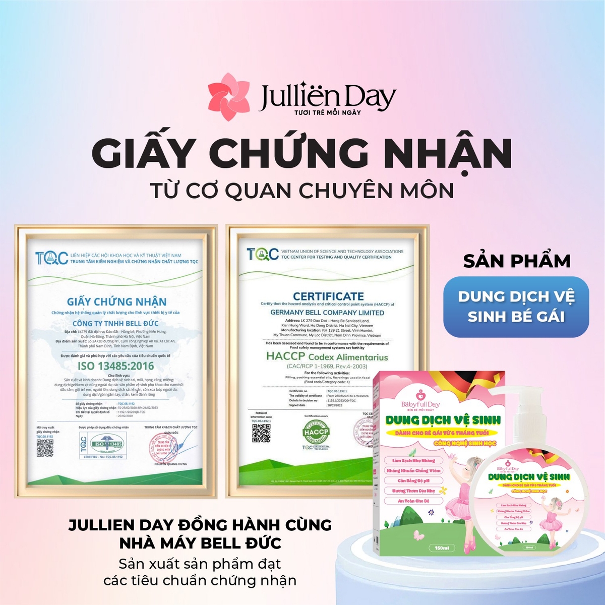Dung dịch vệ sinh cho bé gái Babyfull Day 300ml