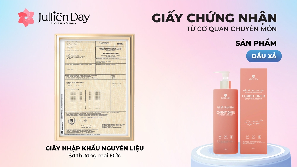 Dầu xả dưỡng bóng mượt và phục hồi tóc Jullien Day Conditioner smooth & Repair 500ml