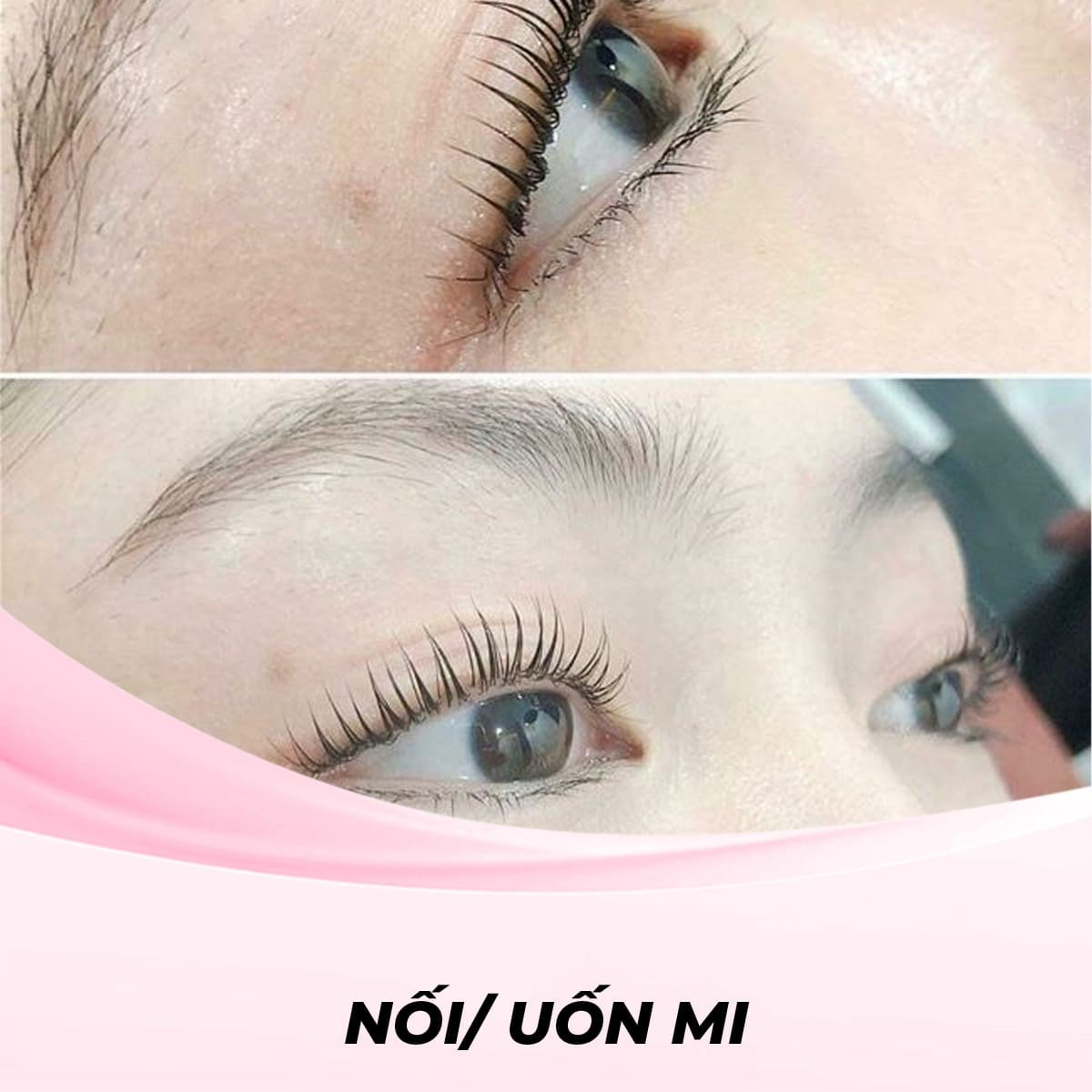 Uốn Mi Kết Hợp Nối Mi Sợi Tơ