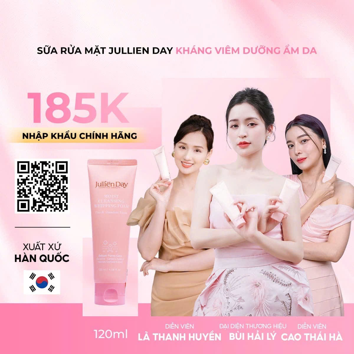 Flash sale mua 1 tặng 1: Tặng tinh chất trắng răng Jullien Day (10ml) khi mua sữa rửa mặt Jullien Day (120ml)