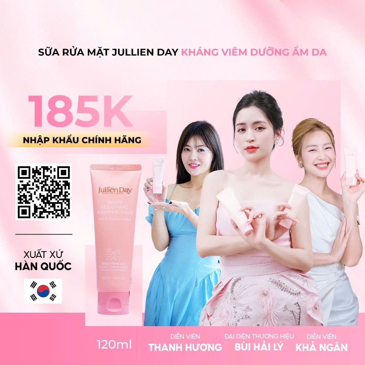Flash sale mua 1 tặng 1: Tặng tinh chất trắng răng Jullien Day (10ml) khi mua sữa rửa mặt Jullien Day (120ml)