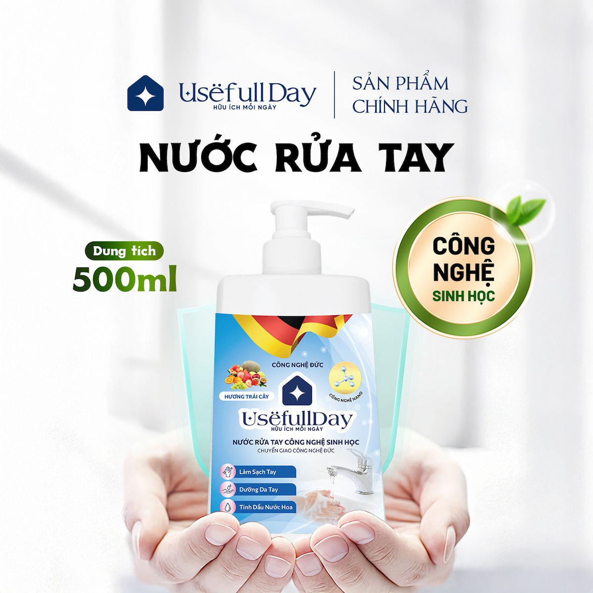 Nước rửa tay công nghệ sinh học Usefull Day - hương trái cây 500ml