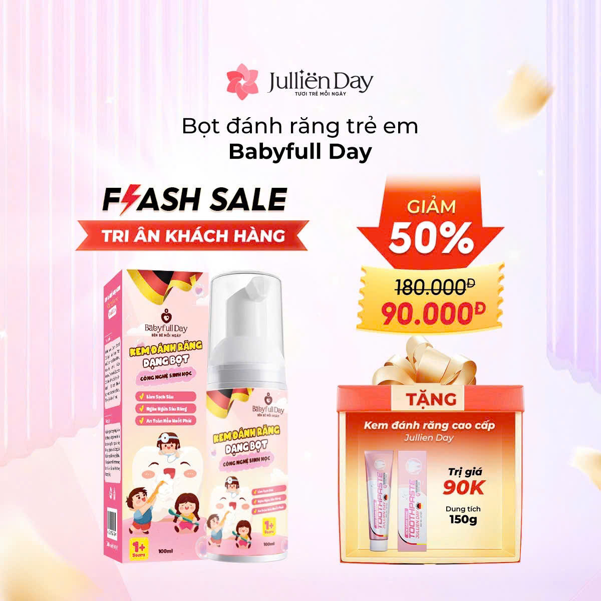 Combo Kem Đánh Răng Trẻ Em & Kem Đánh Răng Người lớn